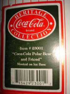 Polar Bears on Ice Music Box COKE Coca Cola Heritage Collection MINT 