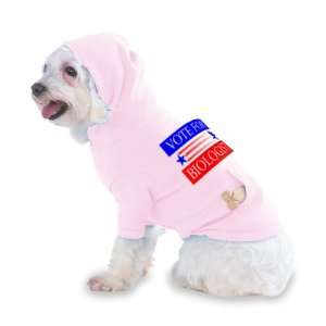 VOTE FOR BIOLOGIST Hooded (Hoody) T Shirt with pocket for your Dog or 