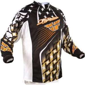  Fly Racing Kinetic Jersey   2011   Small/White/Gold 