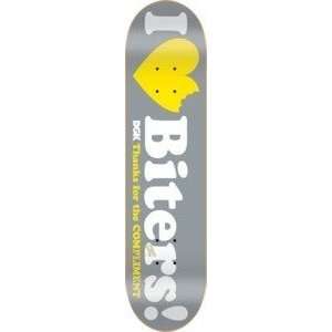 DGK Biters Grey 7.75 Skateboard Deck:  Sports & Outdoors