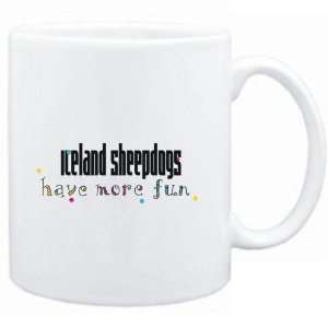  Mug White Iceland Sheepdogs have more fun Dogs Sports 