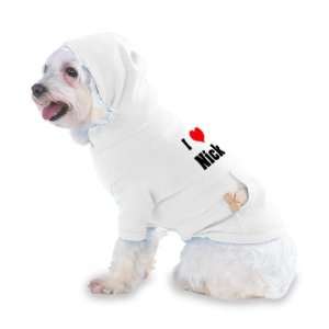  I Love/Heart Nick Hooded T Shirt for Dog or Cat LARGE 