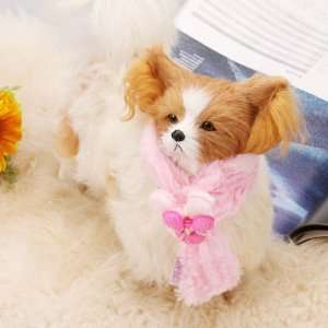    Pink Soft Fluffy Pet Dog Winter Scarf Neck Wrap L: Pet Supplies