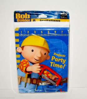 NEW PACKAGE OF 8 BOB THE BUILDER ANY PARTY INVITATIONS  