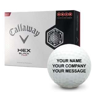   Golf HEX Black Tour High Number Personalized Golf Balls: Sports