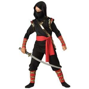   Costumes Ninja Child Costume / Black/Red   Size 8: Everything Else