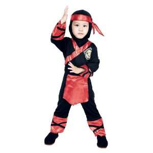   By Paper Magic Group Fire Ninja Toddler Costume / Black/Red   Size 2T