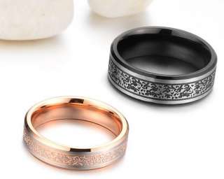   Matching Titanium Steel Promise Ring Couple Wedding Bands Many Sizes