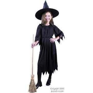  Kids Black Witch Costume (Size:Medium 8 10): Toys & Games