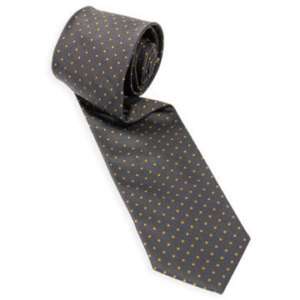 MERCEDES BENZ MENS CHARCOAL TIE WITH DOTS  