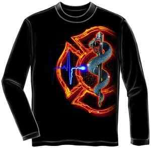 FIRE RESCUE FIREFIGHTER PARAMEDIC LONG SLEEVE TSHIRT  