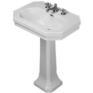  Duravit D10004001 1930 27 1/2 Inch 3 hole Pedestal Basin 