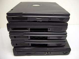 Lot of 5 Dell Business Laptop Latitude C640/C600/CPx Inspiron 8100 