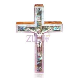  12cm Mother Of Pearl Catholic Cross 