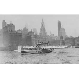    Seaplane Lands at the Battery in New York City