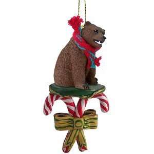  Grizzly Bear Candy Cane Christmas Ornament: Home & Kitchen