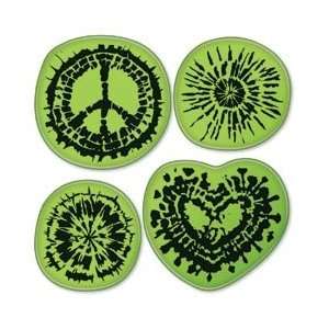   Cling Stamps 4X4 Sheet Tie Dye; 3 Items/Order: Arts, Crafts & Sewing