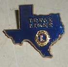 Lions Club Pin Texas State Map Blue Enamel Tie Tack Back 1960s ?