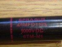 Sprague 1000v .01uf BLACK BEAUTY TUBE AMP Capacitors  