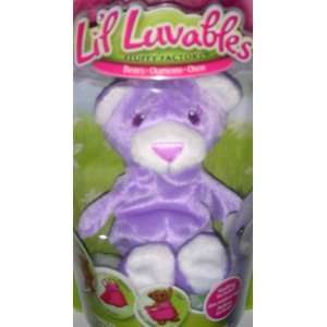  Lil Luvables Fluffy Factory Glitter Glam Bear (Lavender 