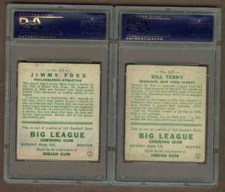 1933 Goudey #154, JIMMY FOXX ROOKIE,Philadelphia Athletics,PSA 2, Hall 