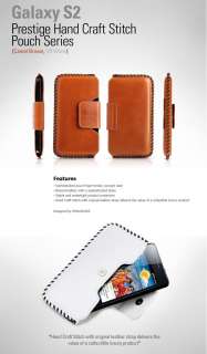 ZENUS Samsung Galaxy S2 i9100 Leather Case Stitch Pouch  