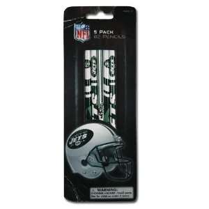   NFL New York Jets 5pk Pencils on Reverse blister card: Office Products