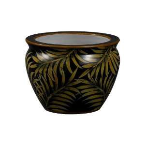  Tropics Hand painted Porcelain Fishbowl Planter: Home 
