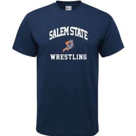 Salem State Vikings Navy Wrestling Arch T Shirt Sports 