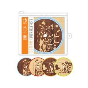  Wood Fleurish CD/DVD Stickers Baby