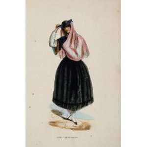   Woman Girl Bogota Colombia   Hand Colored Print: Home & Kitchen