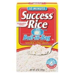 Success 10 Min Natural Long Grain Rice Boil in Bag 21 oz (Pack of 12 