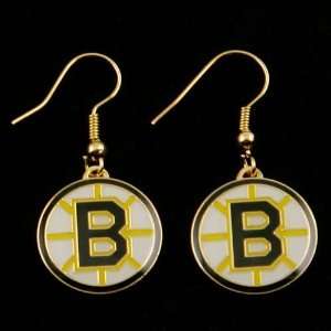 Boston Bruins Team Dangle Earrings:  Sports & Outdoors