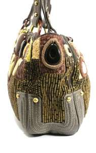 Jamin Puech OLIVE LEATHER HANDBAG WORK OF ART Mixed Materials Leather 