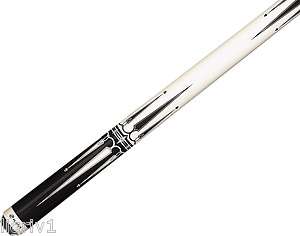 Players G 2285 White/Black Crown Points Pool/Billiards Cue Stick 