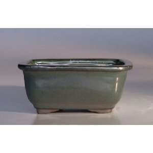  Ceramic Bonsai Pot   Rectangle 6x5x3 Patio, Lawn 