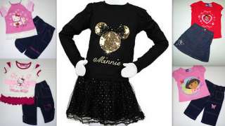 Girls Outfit Set CHARACTER Disney+ Sizes Baby to 12 Yrs  