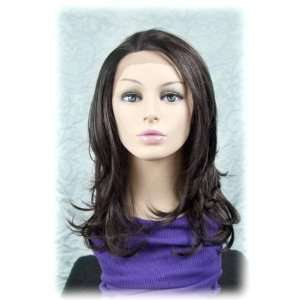   inch Kanekalon Heat Resistant Synthetic LACE FRONT WIG #2/4 Dark Brown
