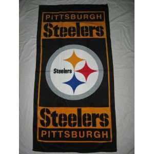  PITTSBURGH STEELERS 100% Cotton Full Size 30 by 60 BEACH 