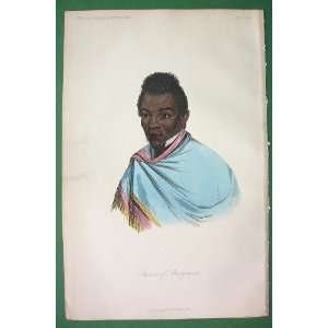 RACES OF MANKIND Africa Native of Madagascar   1842 Hand Colored (H/C 