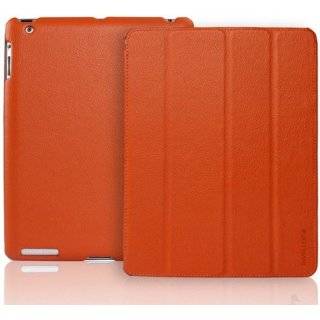  ORANGE Leatherette Cover Case for iPad 2 / iPad 3 / The New iPad 