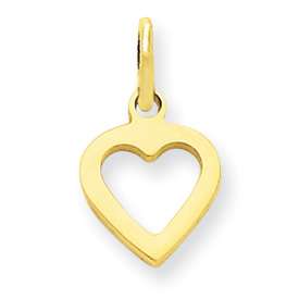 New 14k Gold Beautiful Fancy Small Heart Charm  
