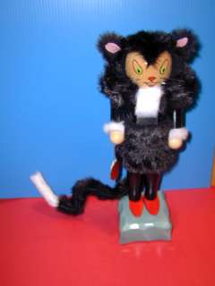 SIGNED STEINBACH BLACK CAT MISS KITTY NUTCRACKER S887 RARE