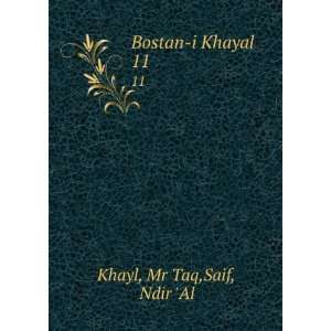 Bostan i Khayal. 11 Mr Taq,Saif, Ndir Al Khayl  Books