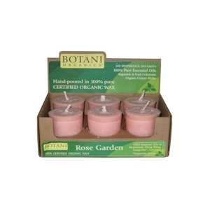 Organic Votive Candles Box of 6 Rose Garden:  Home 