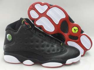 Nike Air Jordan 13 Black Red Playoff Sneakers Mens 8  