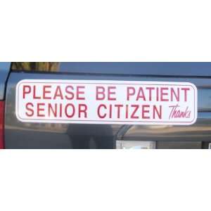  Senior Citizen Driver Magnetic Sign Automotive