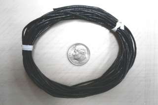 15 feet 1.5mm Black Leather Lace, Beading Thong M031  