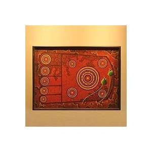  NOVICA Religious and Spiritual Painting   Footprint on 