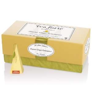 Tea Forte Ribbon Box   20 Silken Pyramid Infusers   Ginger Lemongrass 